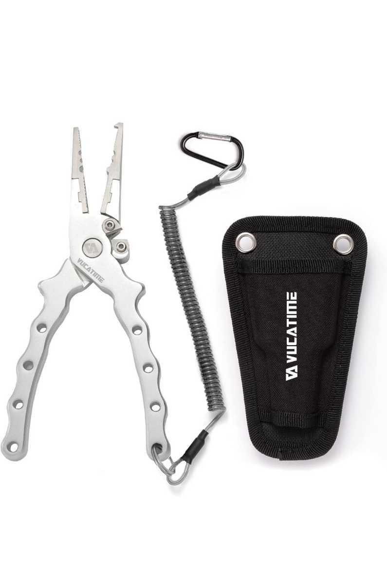 VUCATIME フィッシングプライヤー スプリットリングプライヤー 釣り ペンチ アルミニウム合金製 海水による腐食に強い拍卖