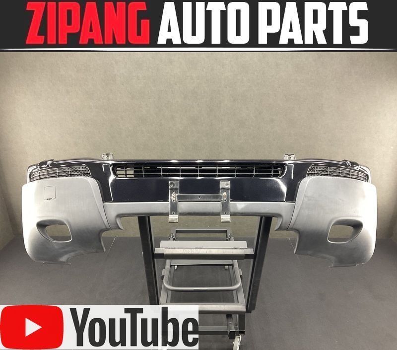 VL045 CB XC90 2.5T 4WD 純正 フロント バンパー ◆452 ブラックサファイアM ▲下側素地部ガリキズ有り 【動画有り】○ ★即決★拍卖