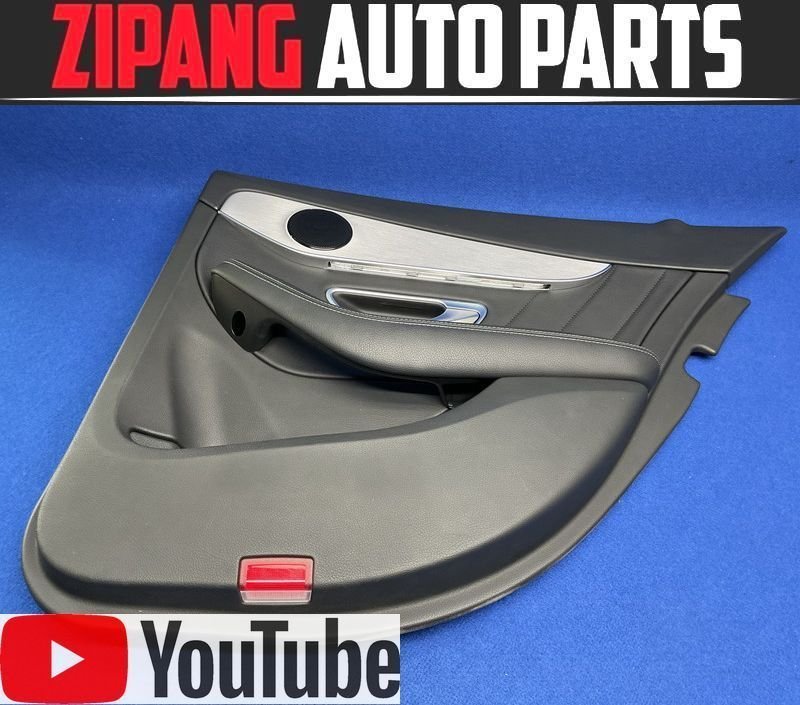 MB189 W205 C180T ローレウスED 前期 右リア ドア トリム/ 内張り ◆合皮/ブラック ▲キズ有り 【動画有り】○ ★即決★拍卖