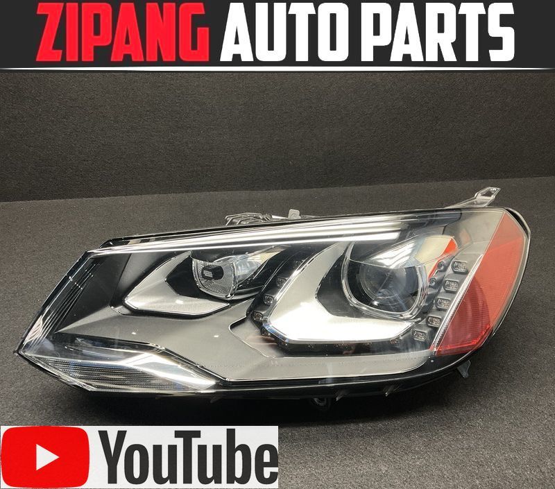 VW029 7P トゥアレグ ハイブリッド 純正 左ヘッドライト HID AFS/バラスト付 ▲カッティング貼り有り 【動画有り】○拍卖