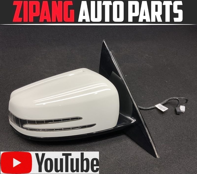 MB196 W212 E350T ブルーテック AV 前期 右 ドアミラー 電格式/ウインカー付 ◆650 カルサイトホワイト 【動画有り】○ ★即決★拍卖