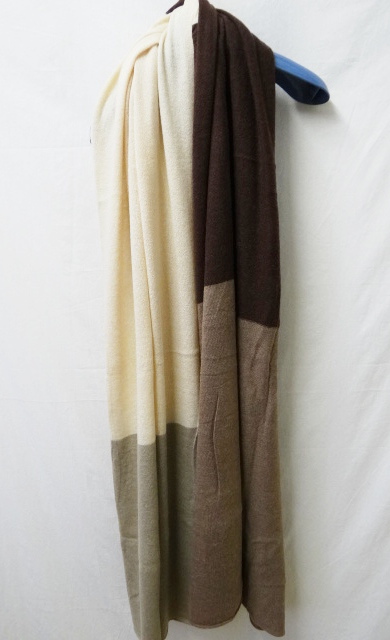 Khata 新品未使用 ブラウン/クリーム カシミア 拍卖