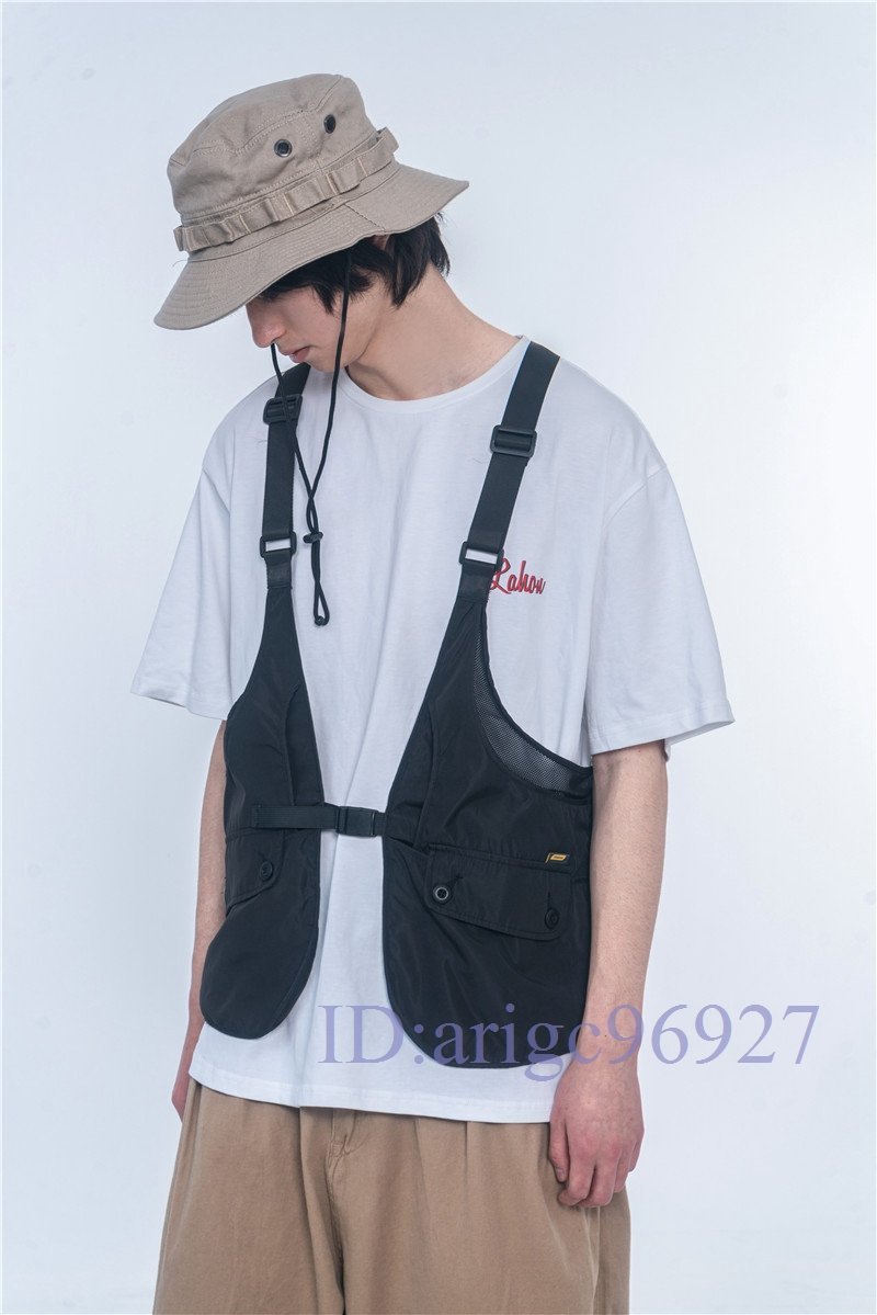 Y308☆新品メンズ ベスト カメラマンベスト フィッシングベスト アウトドアベスト 多機能 お釣りベスト 登山服 撮影用 男女兼用 ブラック拍卖