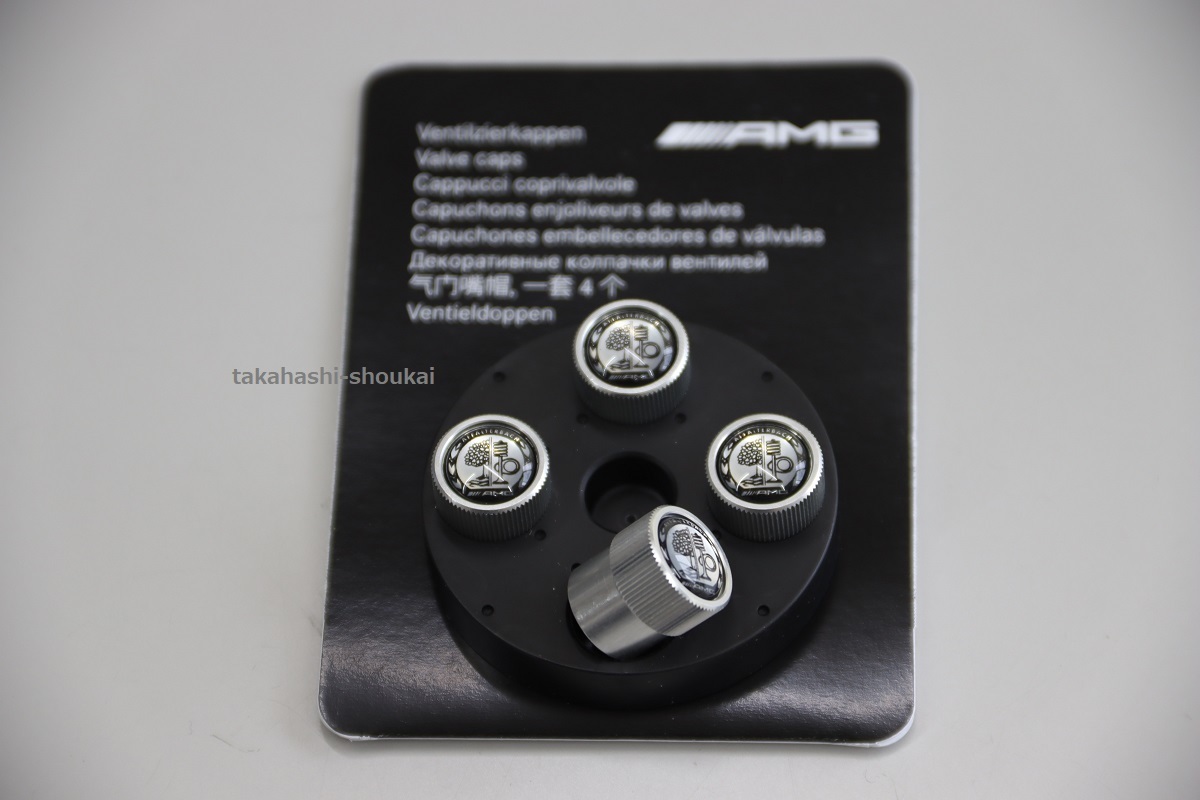 #〇ベンツ純正 新品 AMG ホイールエアバルブキャップ 1台分 W257 C257 W218 C218 X218 W219 C219 CLS220 CLS350 CLS400 CLS450 CLS550拍卖