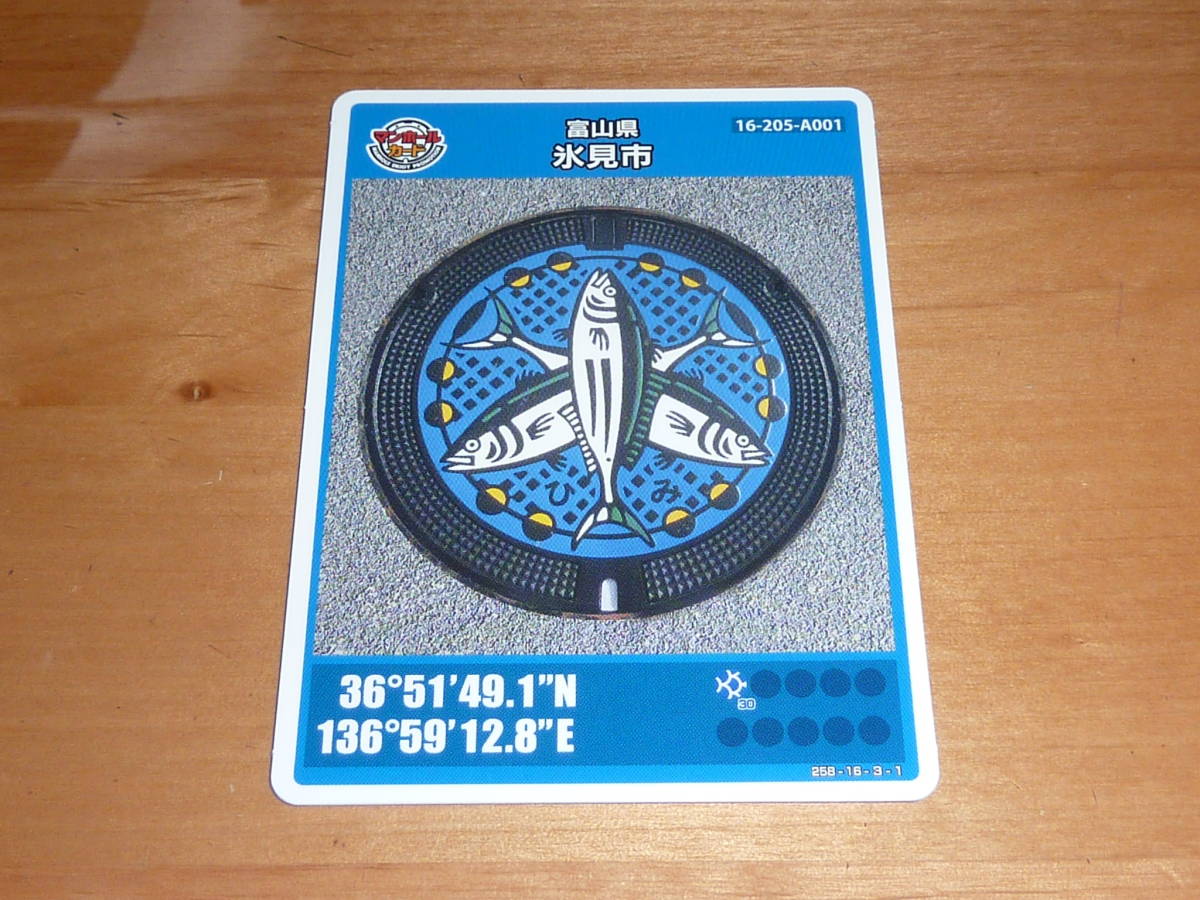 マンホールカード /富山県 第6弾 氷見市 ひみ寒ぶり 越中式定置網 1712-01-006 A001 送料0円!拍卖