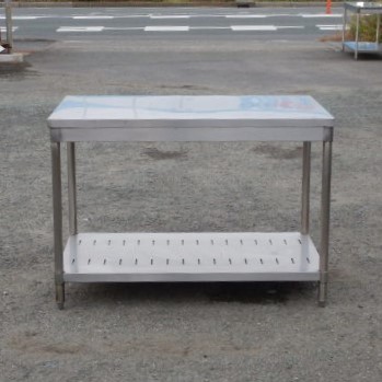 タニコー 業務用 ステンレス 作業台 W120(119) D75 H85cm 厨房 さびあり拍卖