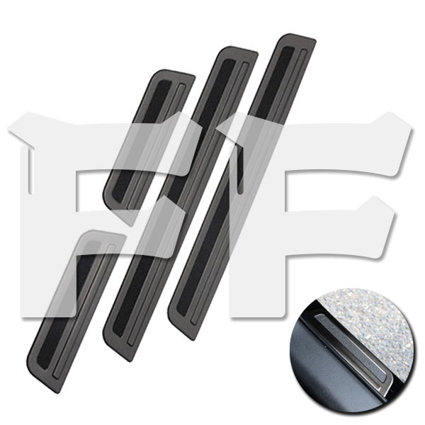 送料無料● トヨタ ハリアー 80系 サイド ステップガード スカッフプレート ガーニッシュ ブラック ステンレス 傷予防拍卖