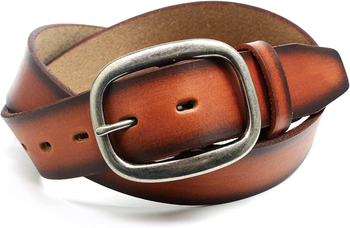 ホークカンパニー 310 ベルト ブラウン 本革 グラデーション 男女兼用 牛革拍卖