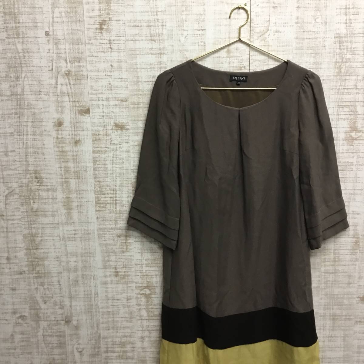 M11◇INDIVI | インディヴィ ワンピース 美品 サイズ38 ワールド拍卖