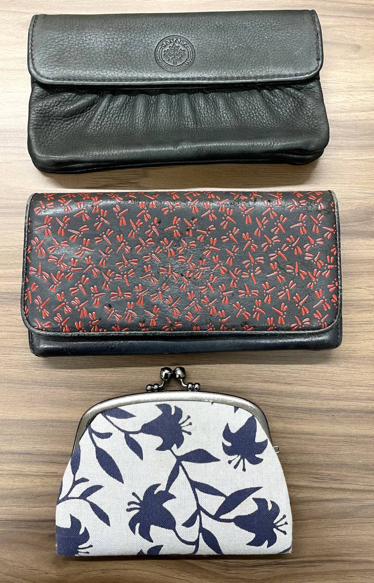 #2077【中古品】財布いろいろ3点拍卖