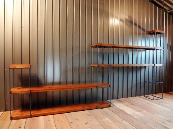 アイアンキューブフレーム 2段3段4段set アイアンシェルフ 国産オリジナル 店舗什器 陳列棚 オープンラック 飾り棚 足場板 古材 p拍卖