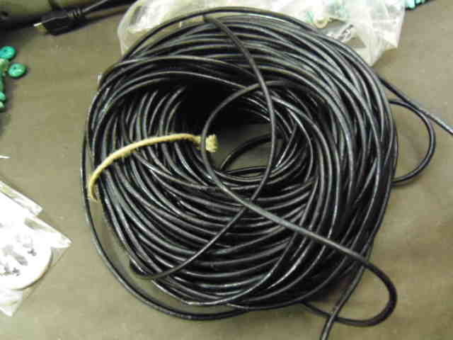 牛革ひも 2,5mm 約1M 黒 拍卖