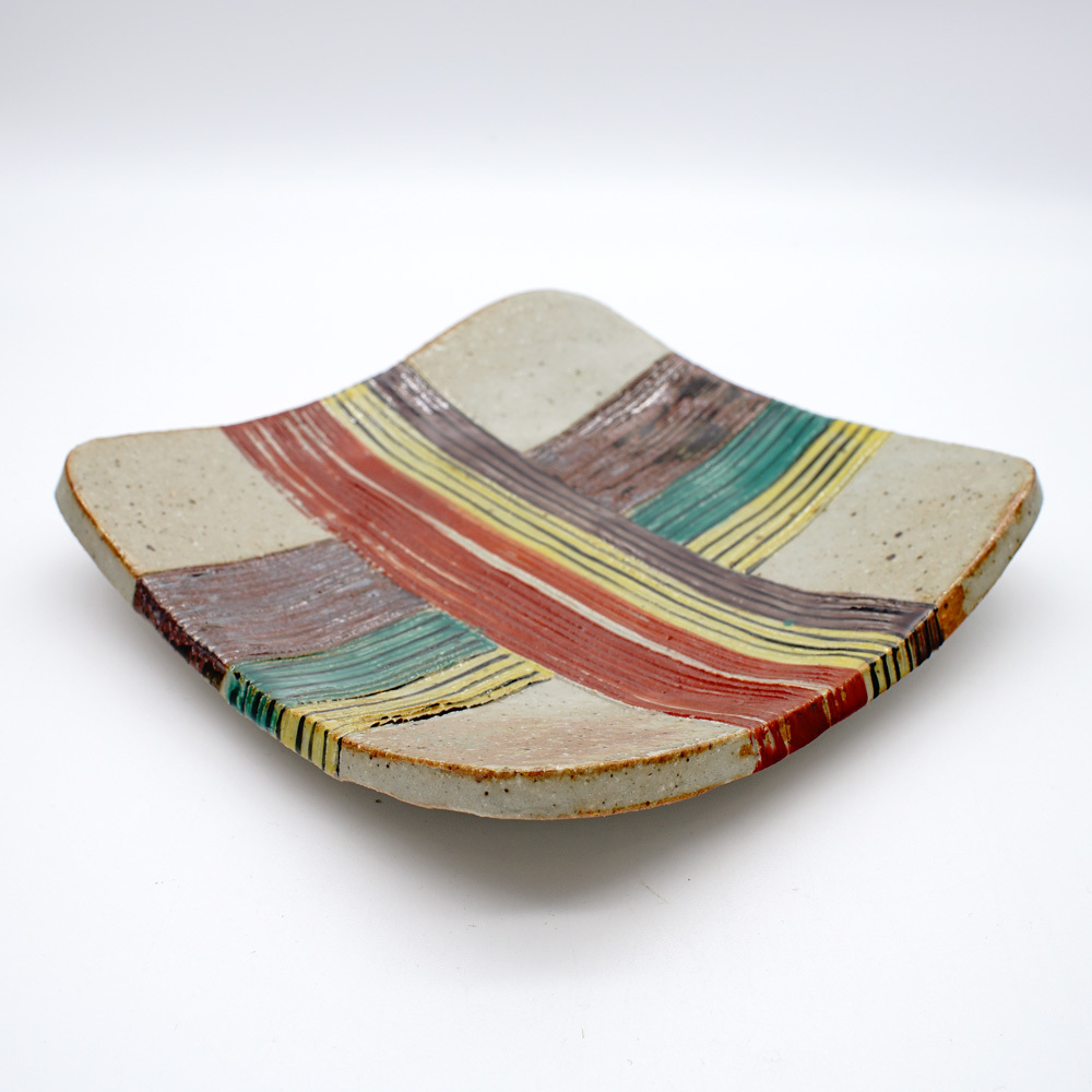 美濃焼! ZOHO ☆糸巻図四方皿☆ LE17 新品 皿 鉢 盛皿 盛鉢 プレート ギフト拍卖