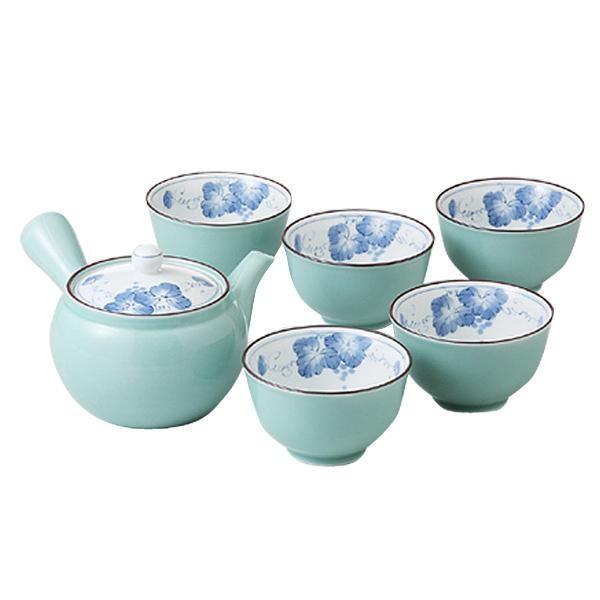波佐見焼! ☆掛分ぶどう・急須茶器揃☆ 31808 新品 湯呑 煎茶 急須 ポット 日本茶 ほうじ茶 ギフト拍卖