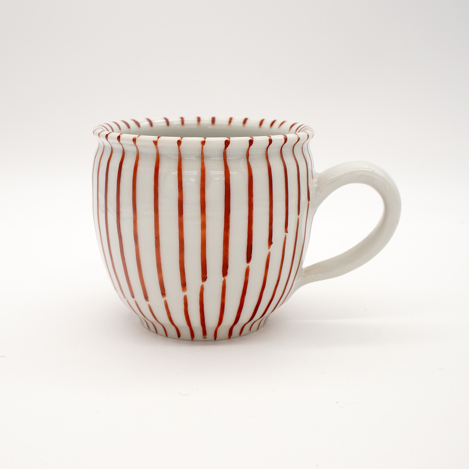 美濃焼! ZOHO ☆花文赤十草マグカップ☆ MP3B 新品 コーヒー 紅茶 ミルク ラテ エスプレッソ ギフト 拍卖