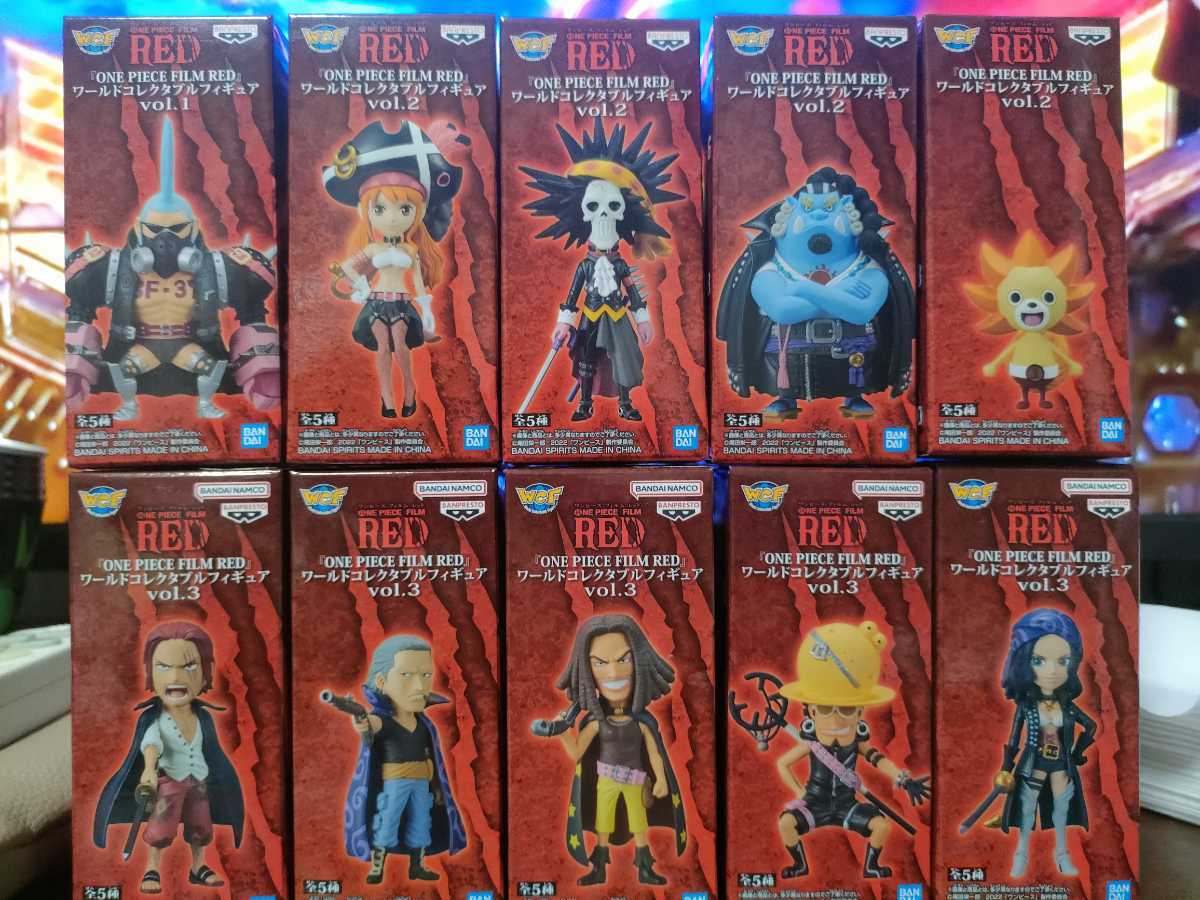 ワンピース FILM RED ワーコレ vol.1 vol.2 vol.3 フィギュア ワールドコレクタブル フランキー ウソップ ジンベエ シャンクス ベックマン拍卖