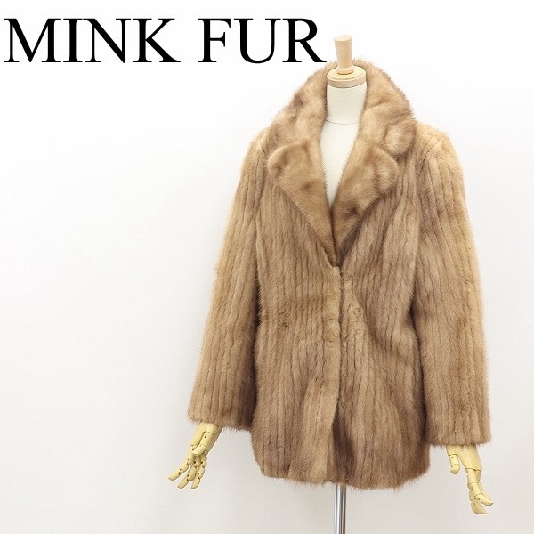 高級◆ミンクファー 毛皮 ハーフ コート ベージュ拍卖