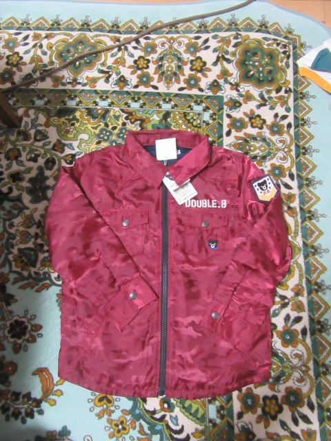 新品ミキハウスダブルB 長袖薄手ジャケット110センチ16500円を激安即決4500円持ち運び便利!近鉄百貨店購入拍卖