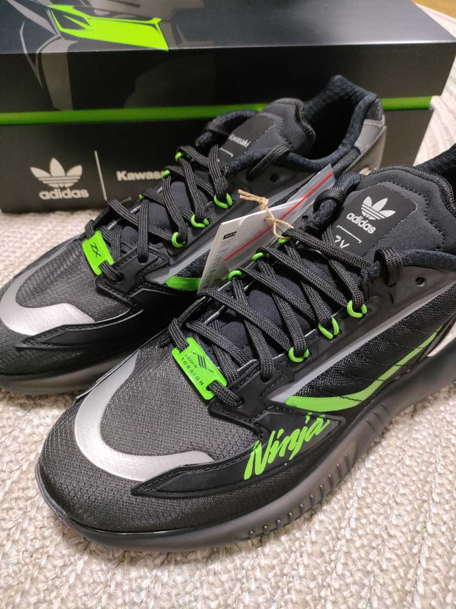 新品 adidas Kawasaki Ninja コラボ スニーカー 28.5cm ZX 5K BOOST ブースト アディダス カワサキ ニンジャ 別注 正規品 純正拍卖