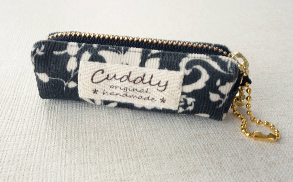 ★ ハンドメイド リバティプリント使用 小花柄ミニポーチ ヨシエ 濃カーキ ★拍卖