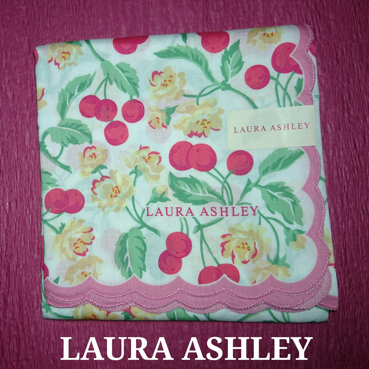 【未使用新品】 LAURA ASHLEY ローラアシュレイ 大判 ハンカチ 5 842拍卖