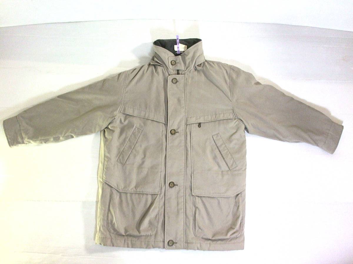 ☆ジャンニバレンチノ【GIANNI VALENTINO】収納フード付き ジップアップ ジャケット M カーキグレー系拍卖