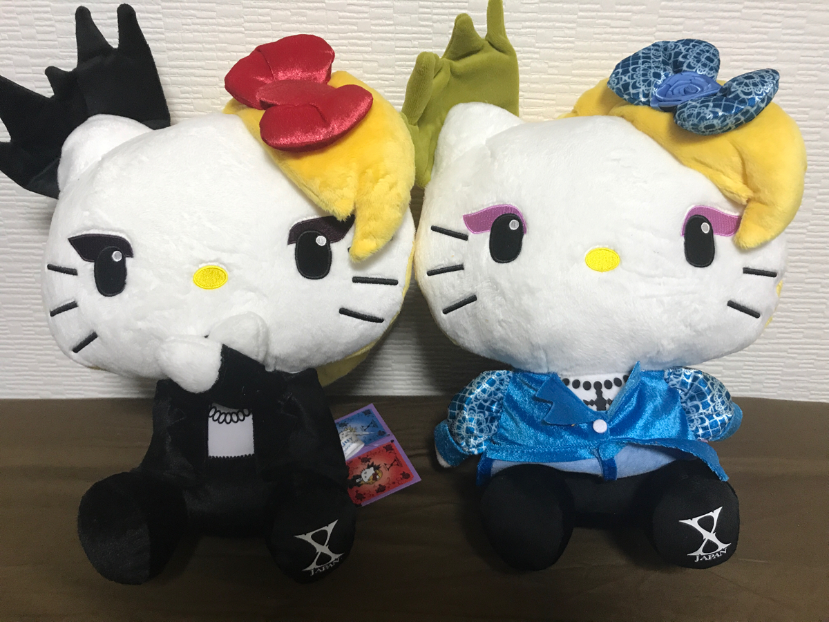 ラウンドワン限定!YOSHIKITTY BIGぬいぐるみ 全2種 約30cm X JAPAN YOSHIKI ハローキティ サンリオ拍卖