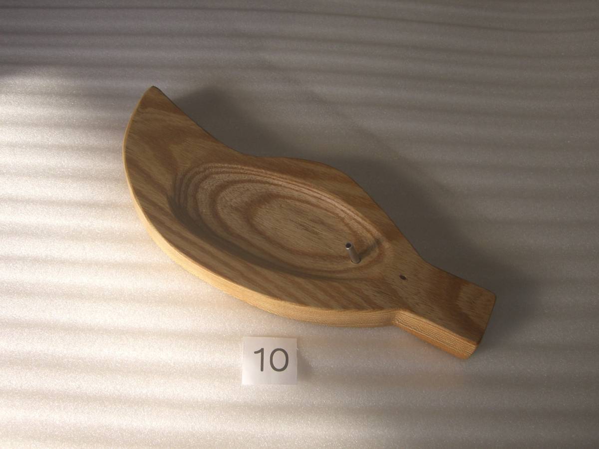 お香立て 木製 銘木ケヤキの木 ⑩ 葉っぱ型拍卖