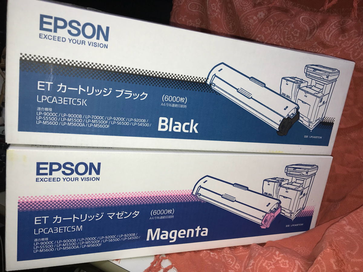 ★EPSON純正★ETカートリッジ 2個セット★LPCA3ET5K/LPCA3ET5M★未使用品★拍卖