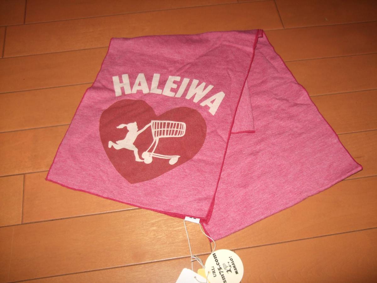 新品タグ即決☆ハレイワスーパーマーケットノースショア カットソー素材マフラー☆ピンク系拍卖