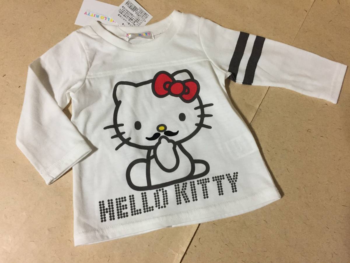 【同梱不可!】サンリオ★キティ★ロングスリーブ Tシャツ★80★ヒゲキティ拍卖