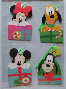 ディズニー クリスマス ミニ カード ギフトタグ メッセージ ミッキー ミニー 8枚-3拍卖