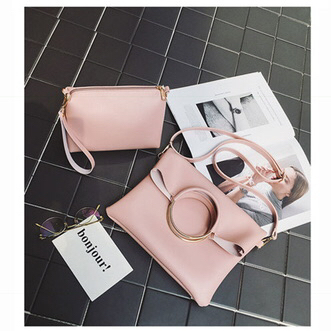 送料200円#新品#即決#ショルダーバッグ クラッチバッグ ハンドバッグ 3way#ピンク#レディース#斜めがけ ポーチ付き拍卖