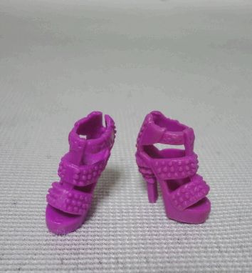 BARBIE バービー 紫 星 フリル 鋲?モチーフ サンダル拍卖