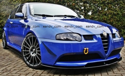 即納アルファロメオ147 GTAバンパー フロントリップ スポイラー エアロ カバー トリム スプリッター ディフューザー カナード ガーニッシュ拍卖