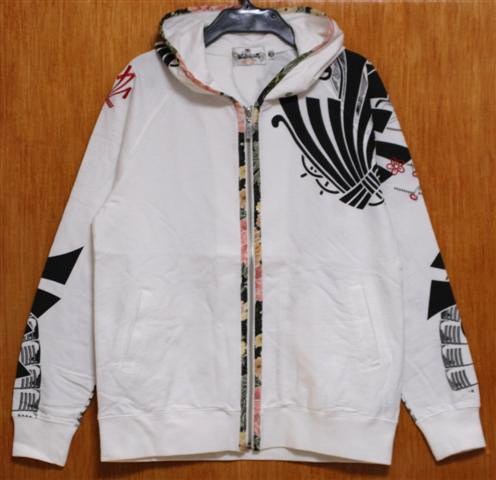 SALE!絡繰魂♪(150㎝)10サクラ刺繍ミニ裏毛パーカー拍卖