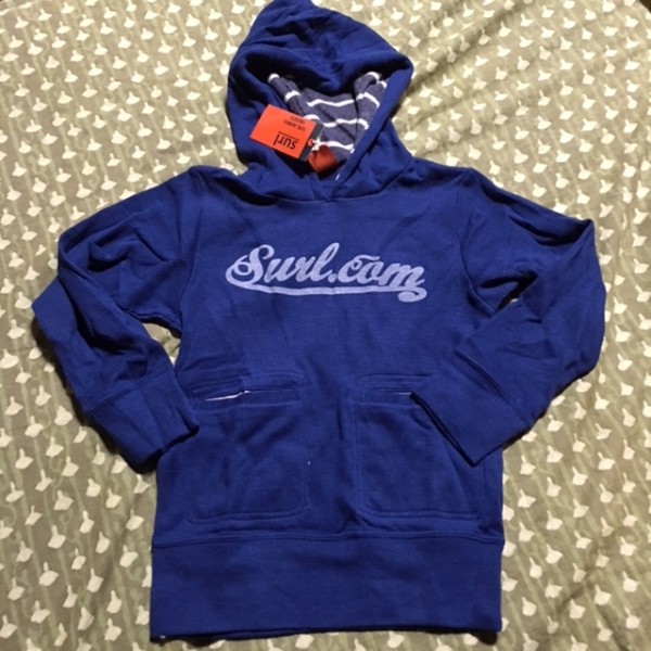 *surl シュール フード付トレーナー 新品 定価1480円 120 ネイビー拍卖