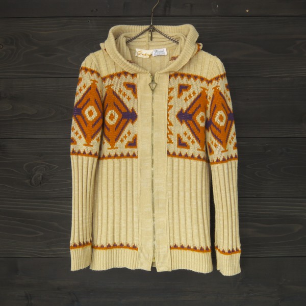 ★60's★Sabra★ニットパーカ★USA★ベージュ★Sサイズ相当拍卖