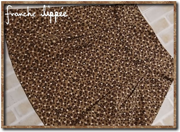 美品!!☆franche lippee black フランシュリッペ プリントコーデュロイスカート 茶☆拍卖