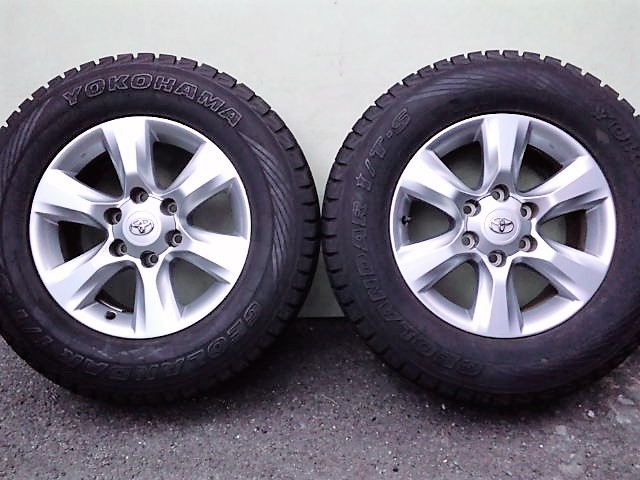 LAND CRUISER PRADO 150プラド純正アルミ +25 6H 265/70R17バリ山スタッドレスヨコハマジオランダー G073 SURFサーフ FJ CRUISERクルーザー拍卖