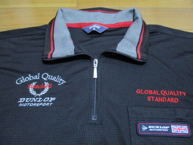 美品 DUNLOP ダンロップ グローバルクオリティ モータースポーツ ロゴ 刺繍 黒 長袖シャツ Mサイズ タイヤメーカー レース好きへ拍卖