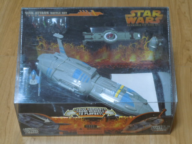 STAR WARS SITH ATTACK BATTLE SET 未開封 中古品 中身の輪ゴム硬化して本体にくっいています。箱傷みあり拍卖
