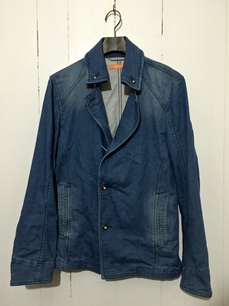 ☆Phenium HIDEAWAYS NICOLE 46 スウェット テーラードジャケット ハイダウェイニコル 青 ブルー拍卖