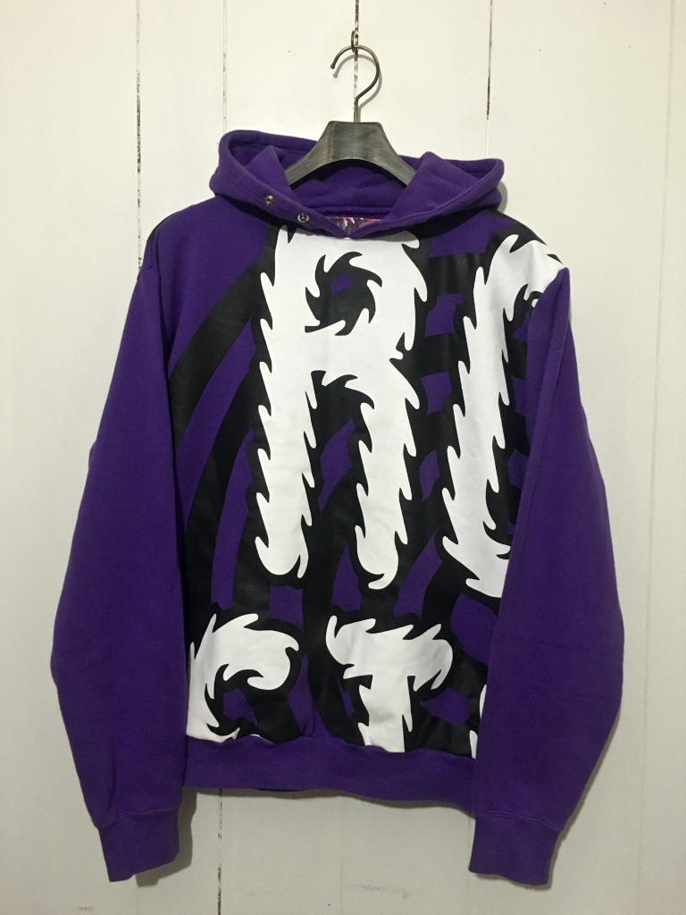 ☆ROC STAR ロックスター L プルオーバー パーカー 紫 スウェット 日本製 全面プリント拍卖