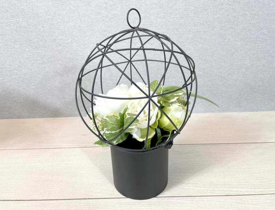 TS2706_Sm◆モデルR展示品◆フラワースタンド◆フラワーベース◆フェイクグリーンセット◆W170 H290 D100◆拍卖