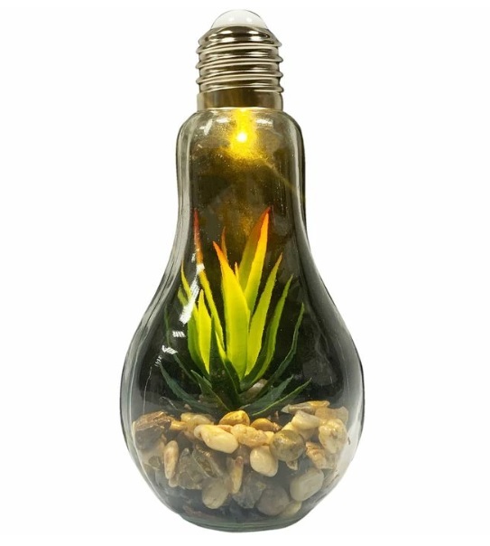 【即決】◆電球型インテリアライト◆電球の中にかわいい植物/ポチッと押すだけ簡単点灯!/インテリア/雑貨/アンファンス// EF-RL02A拍卖