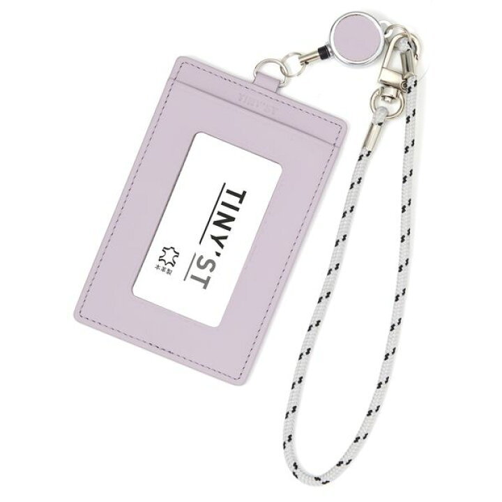 【即決】■タイニスト■リール付きパスケース ICカードケース 定期入れ /ライトモーヴ /本革製 レザー /レイメイ /シンプル //NP1075V拍卖