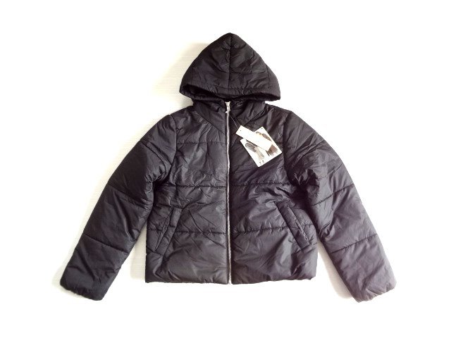 新品 Gleeful フード付き 中綿ジャケット レディース M 黒 ブラック 無地 シンプル 近藤千尋 拍卖