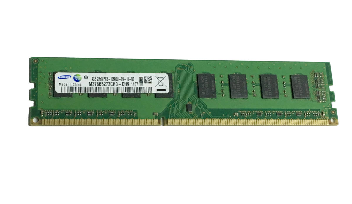 【中古パーツ】PC3 本体用 DDR3 メモリ SAMAUNG 4GB 2R*8 PC3-10600U-09-10-B0 4GBx1枚 計4GB ■M(109)拍卖