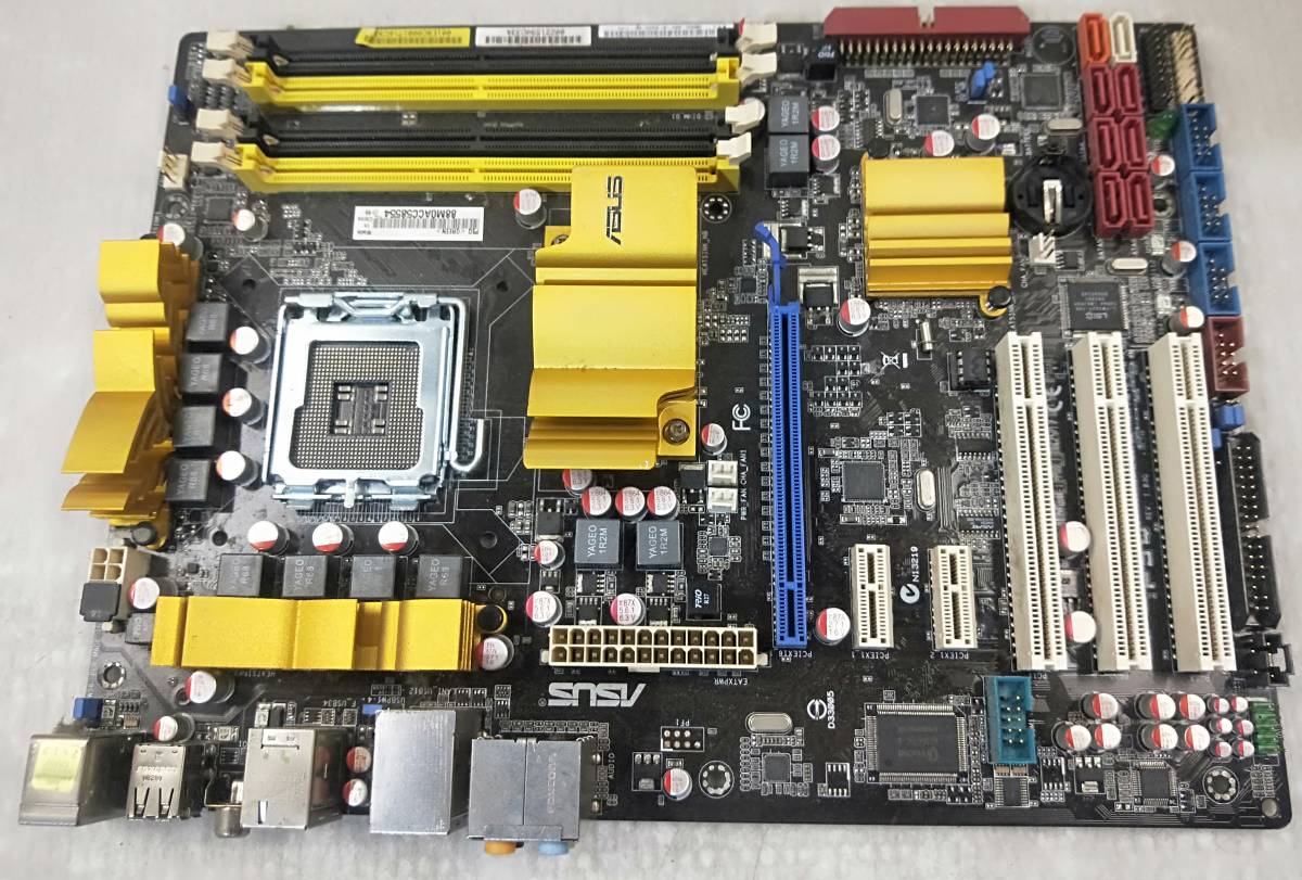 【中古パーツ】BIOS確認のみ、ASUS P5Q マザーボードIOパネル付 LGA775 ■MB1673拍卖